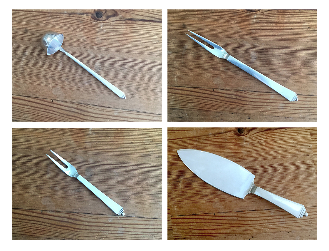Edles Besteck aus Silber von Georg Jensen