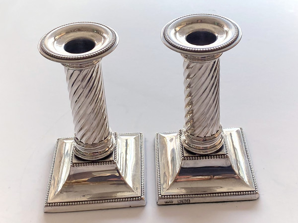 Henry Wigfull: Sterling Kerzenleuchter Sheffield 1893