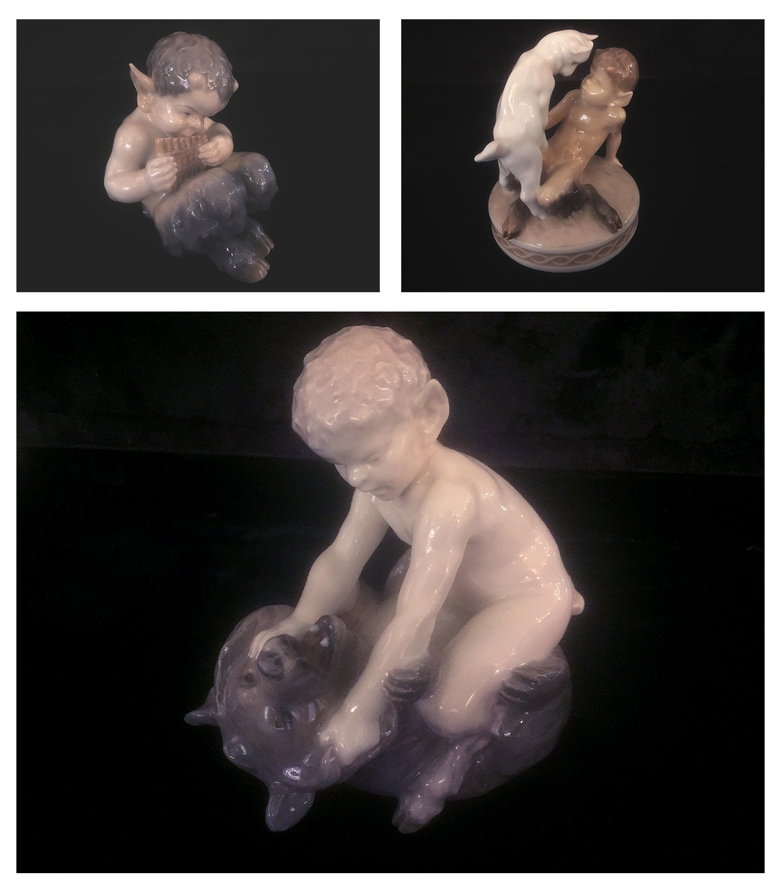 Figuren von Royal Copenhagen – eine Kollage von kleinen Figuren